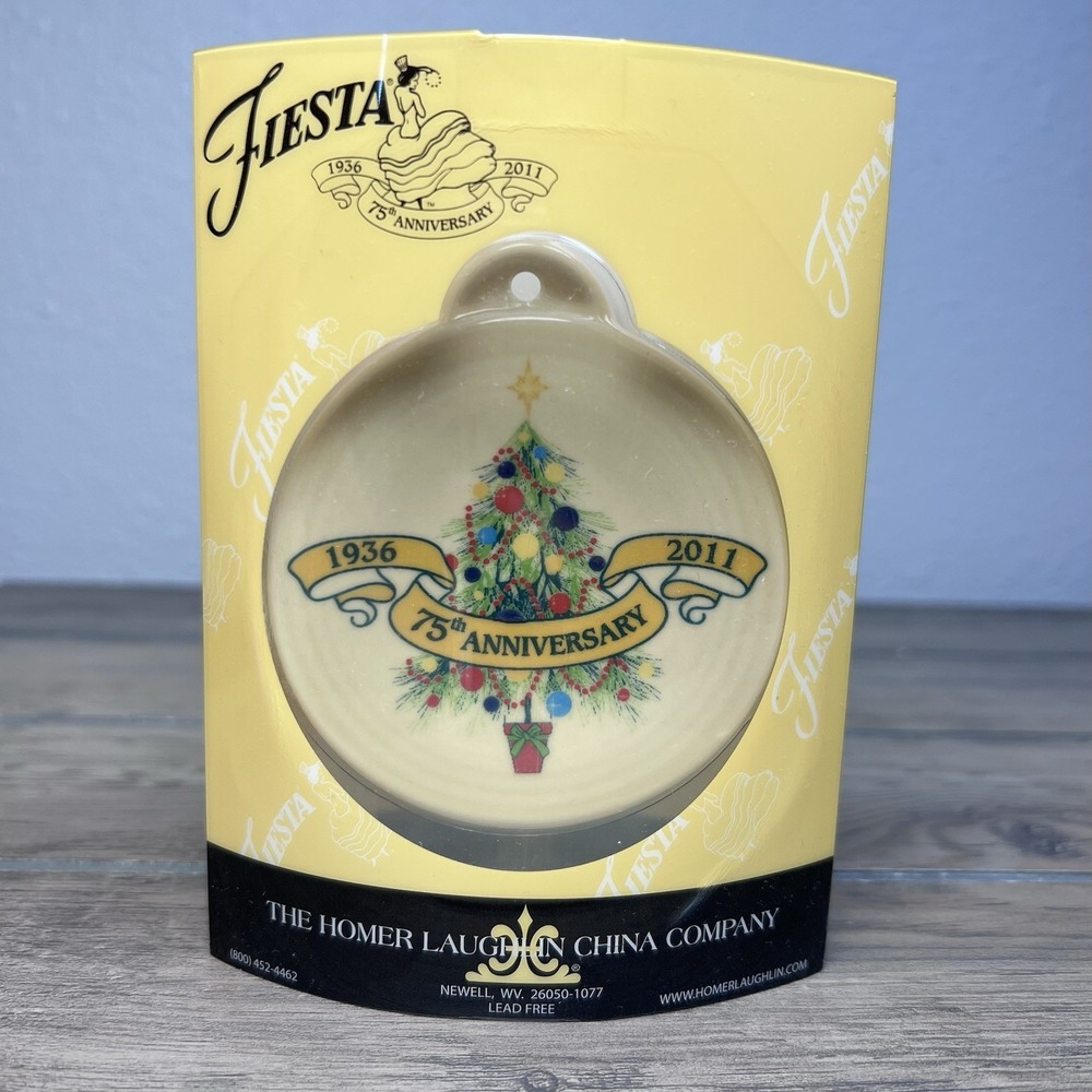 Fiesta Christmas Tree NIB 75th Anniversary Ornament 2011 Homer Laughlin 3.5" USA